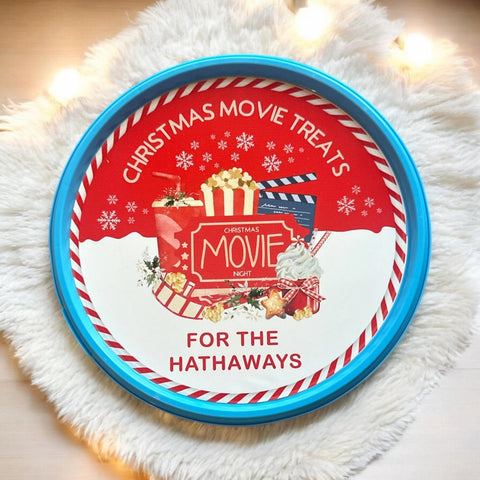 Personalised Christmas Movie Chocolate Tub Label