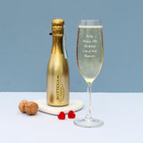 Personalised Flute & Mini Gold Bottega Prosecco Set