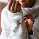 'Friend' Meaningful Word Bangle Rose Gold