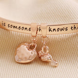 'Friend' Meaningful Word Bangle Rose Gold