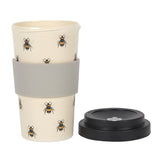 Bee Print Bamboo Eco Travel Mug.