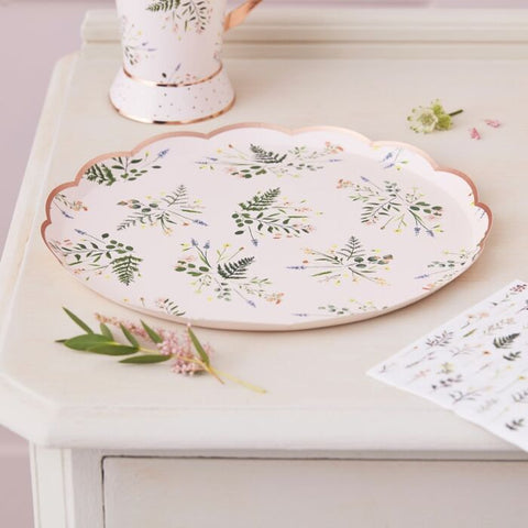 Floral Tea Party Paper Plates.