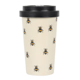 Bee Print Bamboo Eco Travel Mug.