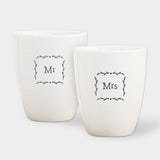 East of India Mr & Mrs Egg Cup Set.