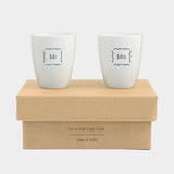 East of India Mr & Mrs Egg Cup Set.