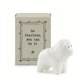 Porcelain Matchbox Lion.