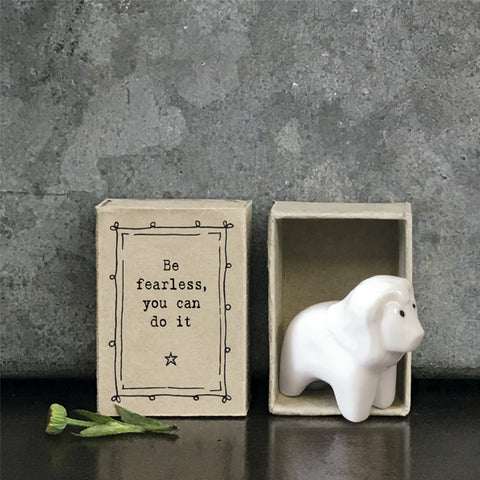 Porcelain Matchbox Lion.