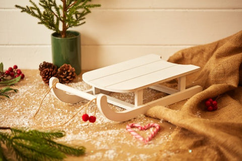 White Wooden Sleigh