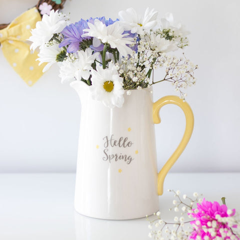 Hello Spring Ceramic Flower Jug