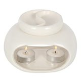 White Double Oil Burner