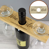 Personalised 'Wine O'clock' Wine Glass & Bottle Butler.